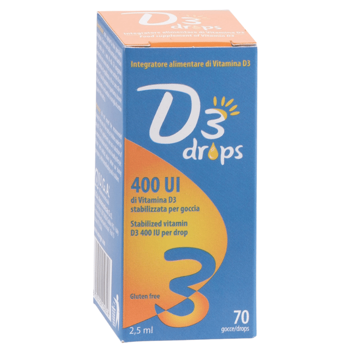 Made in Italy D3 vitamin food supplement D3 DROPS an easy way to supplement our diet