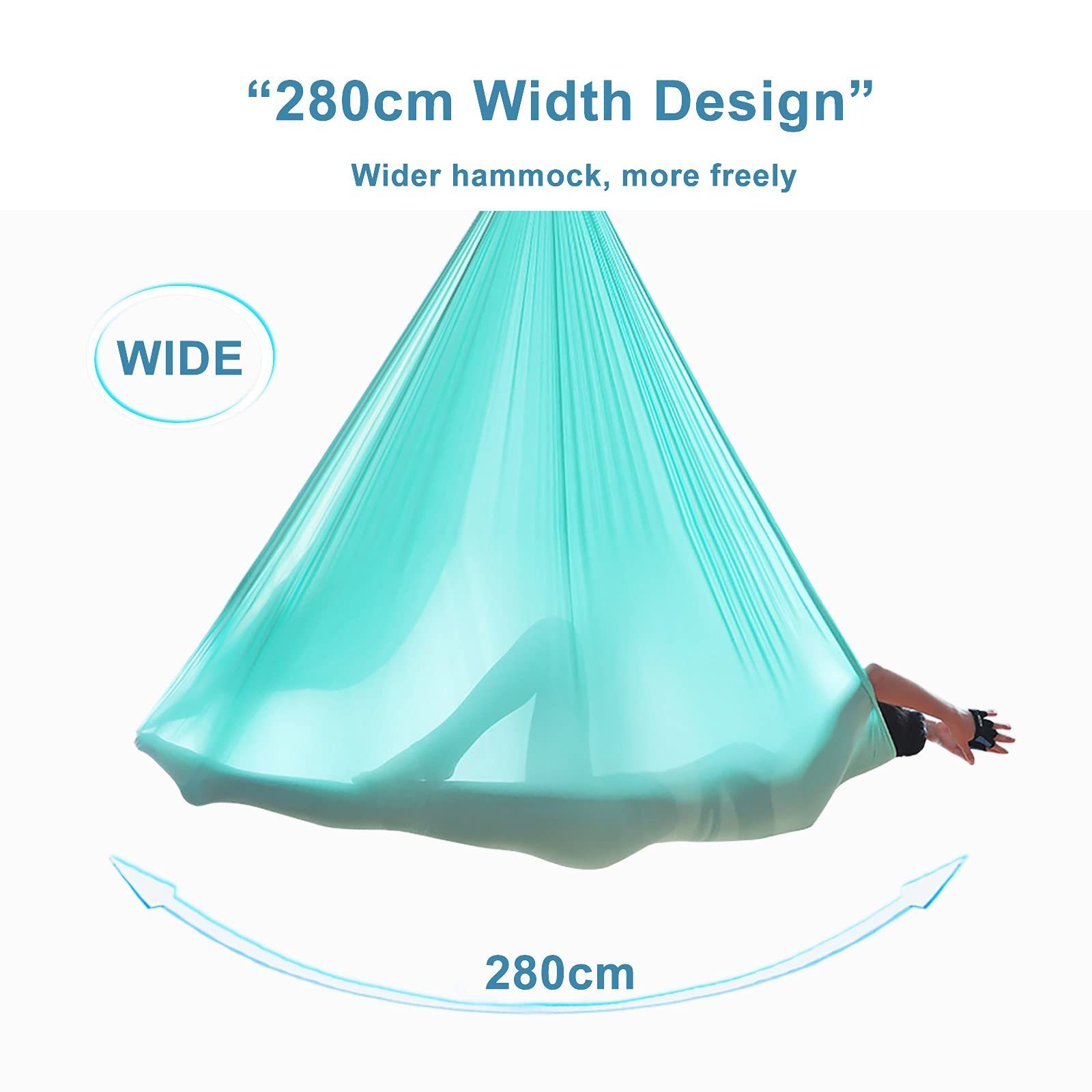 Custom Rainbow Color Aerial Yoga Hammock Set High Strength Anti-Gravity Yoga Hammocks Yoga Swing