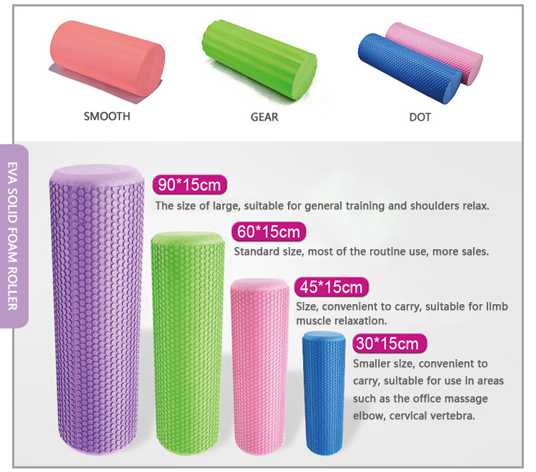 Free Sample Wholesale Eva Foam Rollers Eco Friendly High Density EVA Foam Massage Roller