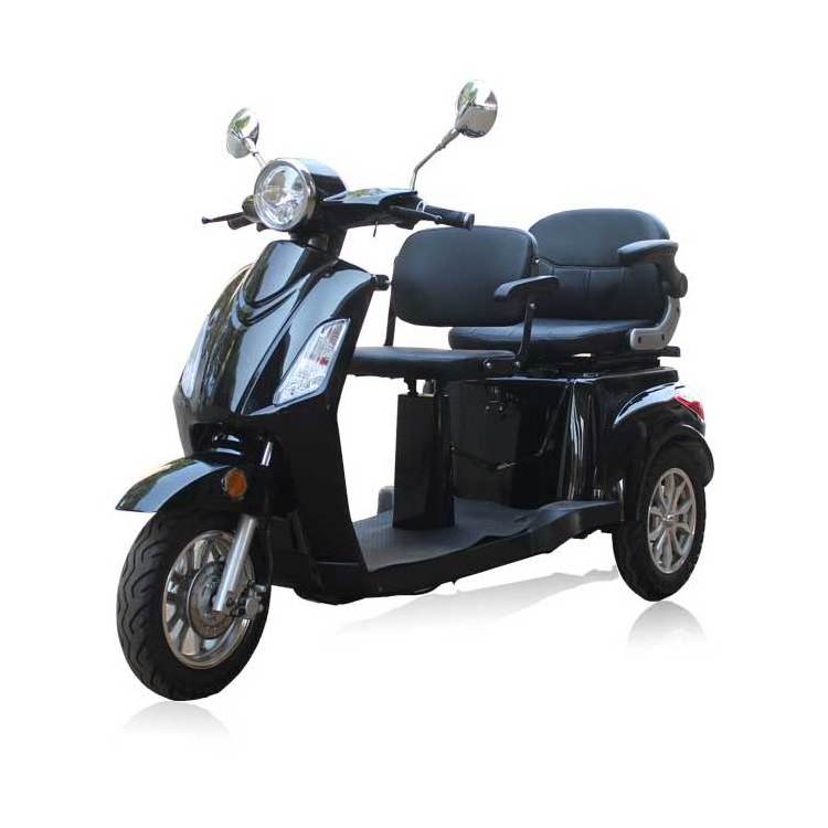 3 wheel double seat mobility electric scooter with 2 persons