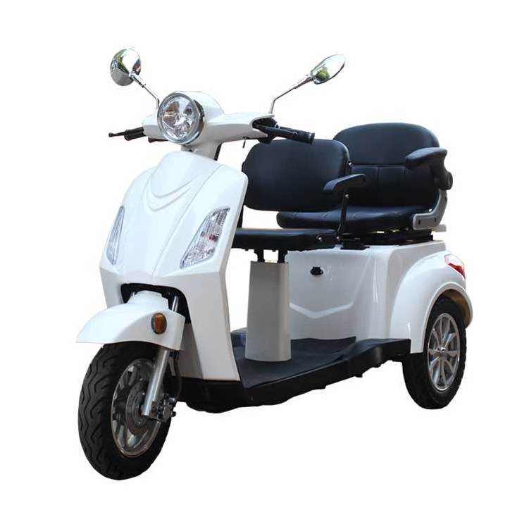 3 wheel double seat mobility electric scooter with 2 persons