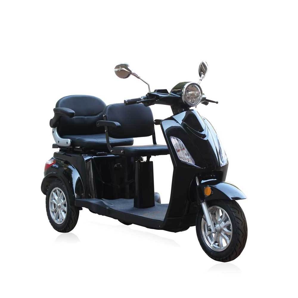 3 wheel double seat mobility electric scooter with 2 persons