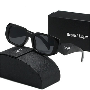 Supplier Top Retro Vintage Square Custom Designer Brand Logo Famous Brands Luxury Designer Brand Sunglasses With Packaging