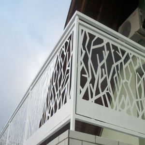 Laser cut guardrails balcony screens and panels high quality luxury laser cut panels for outdoor bolt-on balcony