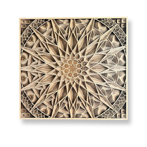 Hot Sale Sun Wooden Mandala 3D Layered Art Mandala Wall Art Spiritual Wall Decoration