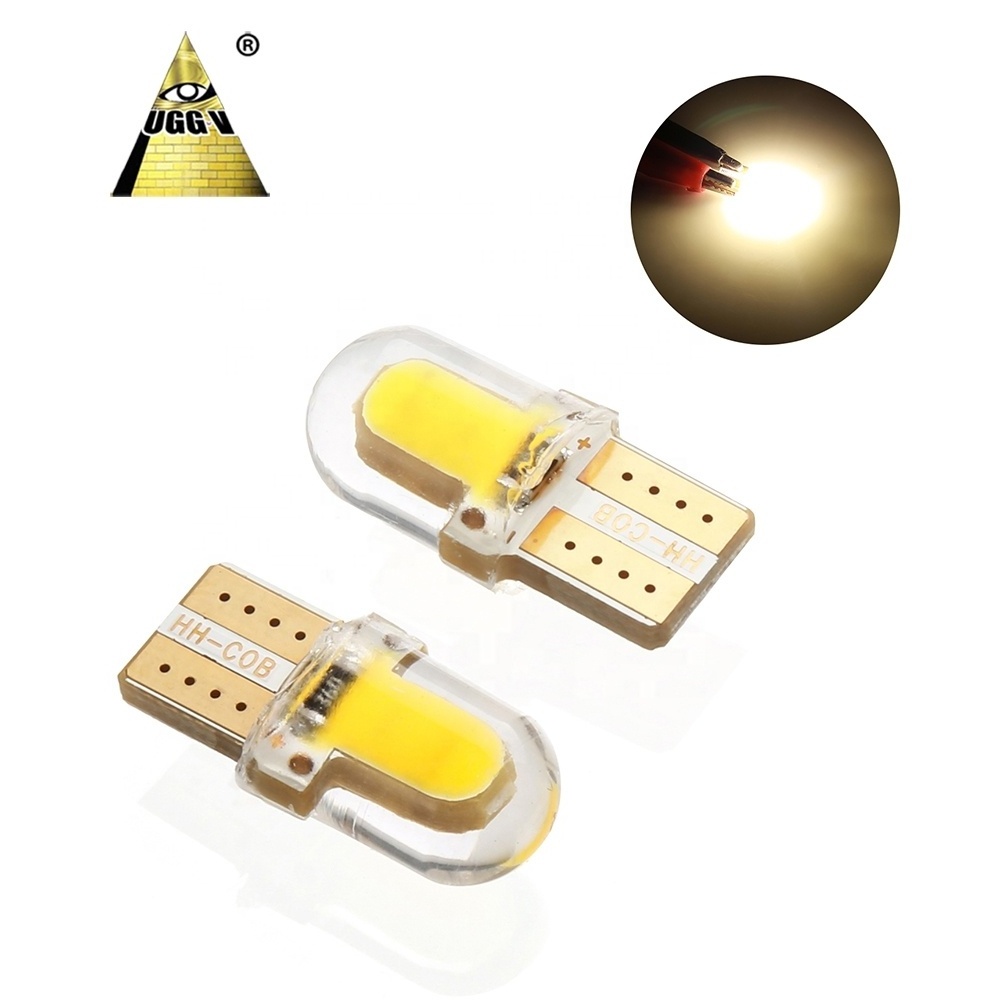 T10 194 168 W5W COB 8 SMD LED CANBUS Silica Bright White License Light Bulb 180LM 6500K Practical COB Lamps