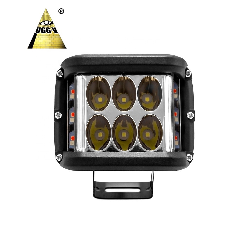 UGV3 High Power 4200LM Super Bright Square LED Driving ruck 4WD Offroad Spotlight 4x4 3 inch Light DRL TCar Led Work Light 24V 1