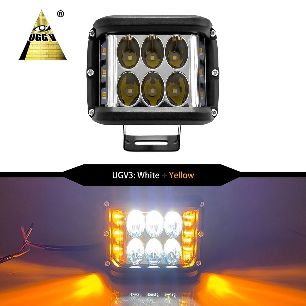 UGV3 High Power 4200LM Super Bright Square LED Driving ruck 4WD Offroad Spotlight 4x4 3 inch Light DRL TCar Led Work Light 24V 1