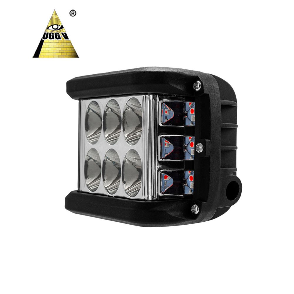 UGV4 New IP67 Outdoor 18W 4200LM LED Working Light Tractor 3 Inch Square Car Off Road Vehicle Auto LED Work Lights