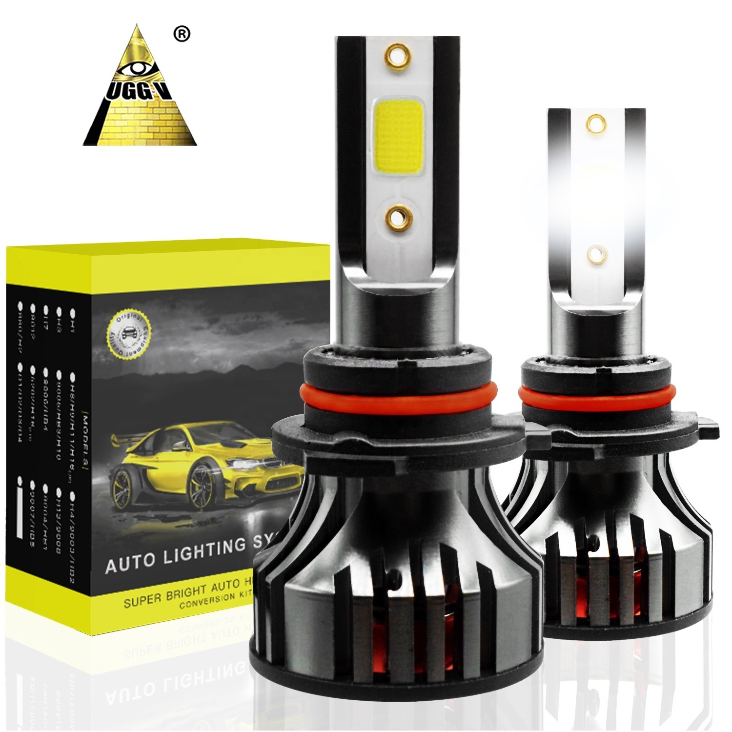 UGGV 76W 8000LM LED Car Headlight Bulbs Canbus Auto LED Bulb Model H1 H3 H4 H7 Others Car Light Accessories