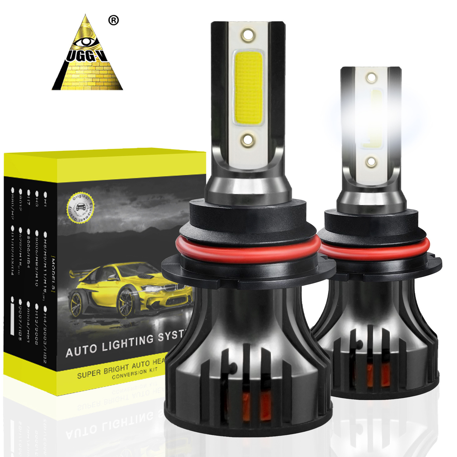 UGGV 76W 8000LM LED Car Headlight Bulbs Canbus Auto LED Bulb Model H1 H3 H4 H7 Others Car Light Accessories