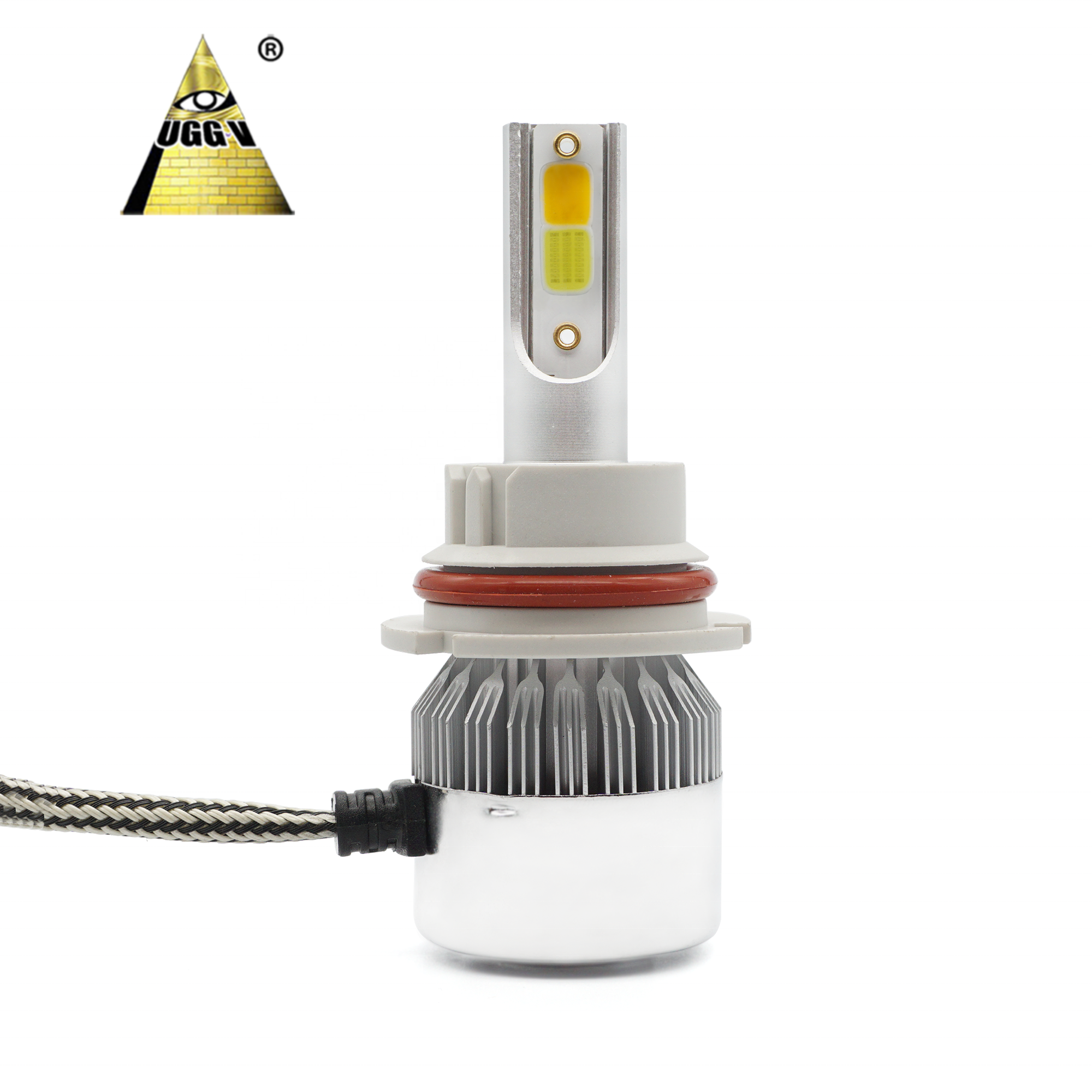 Dual Color C6 LED Headlight Bulb with High-Low Beam High-Power 72W Car Light IP65 LED Chip COB White 6000K & Yellow 3000K