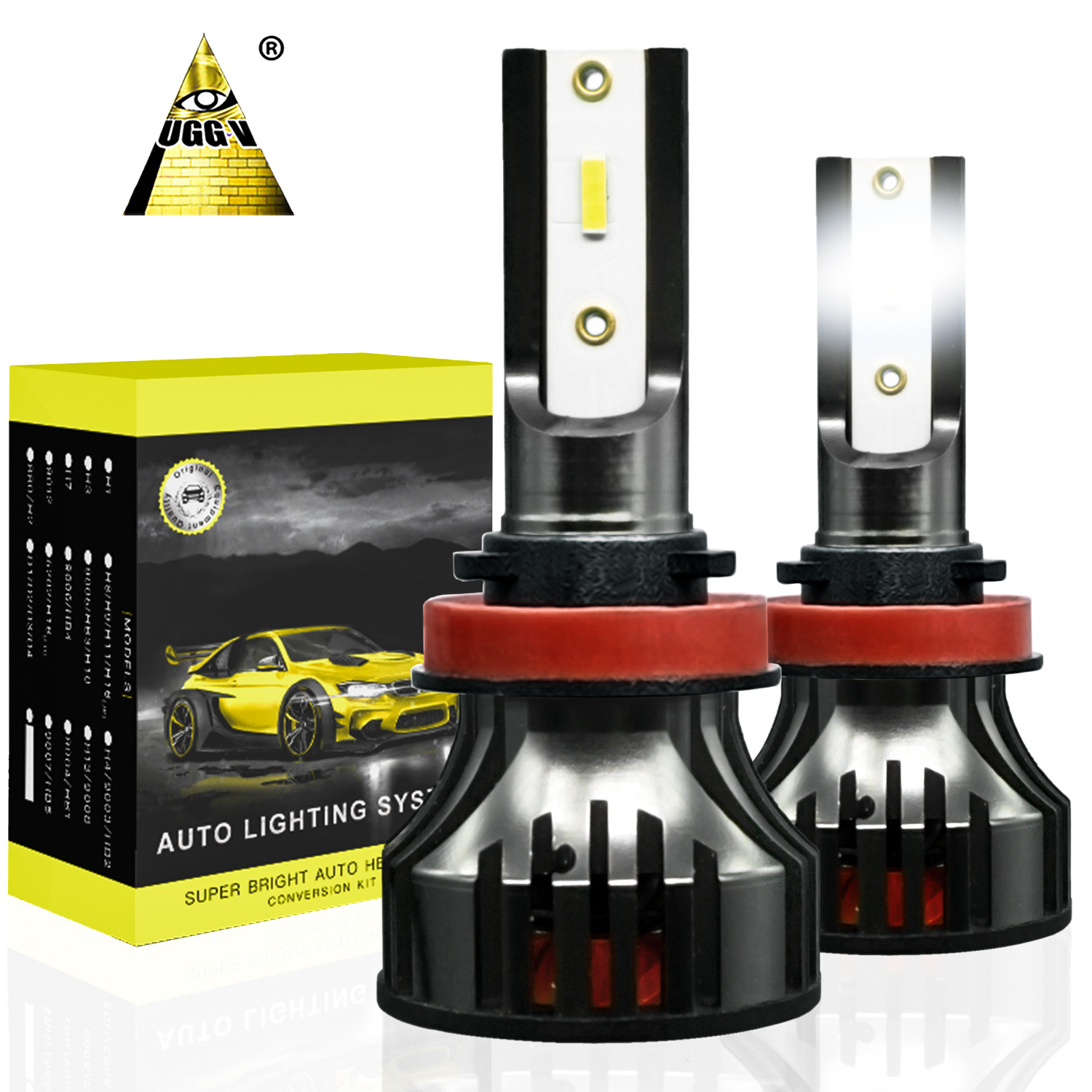 Luces LED Para Autos UG5S H4 H7 H11 9005 9006 Faros LED Auto 80 Watts 9000lm With CE ROHS Certificate