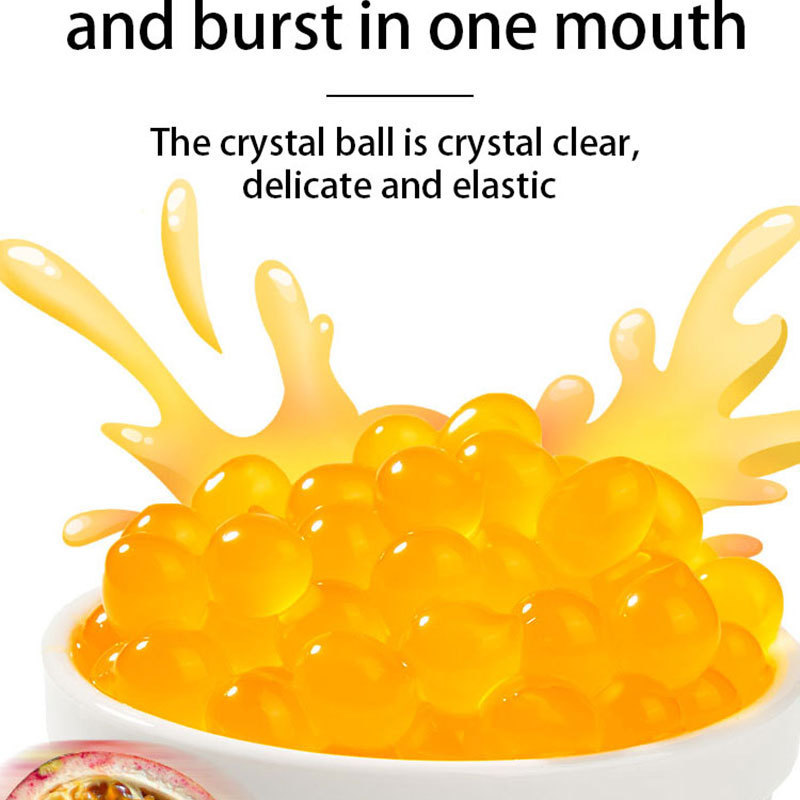 3kg wholesale fresh fruit flavor instant poping boba passion fruit popping boba bubble boba pearls tea