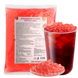 1Kg Factory Directly Wholesale Hot Selling Flavors  Strawberry sakura Crystal bobo crystal jelly boba for Bubble Tea milk