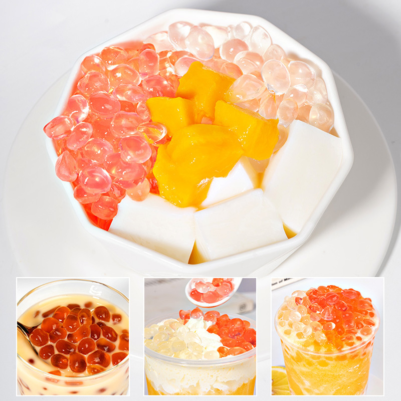 1Kg Factory Directly Wholesale Hot Selling Flavors  Strawberry sakura Crystal bobo crystal jelly boba for Bubble Tea milk