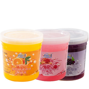 3kg wholesale fresh fruit flavor instant poping boba passion fruit popping boba bubble boba pearls tea