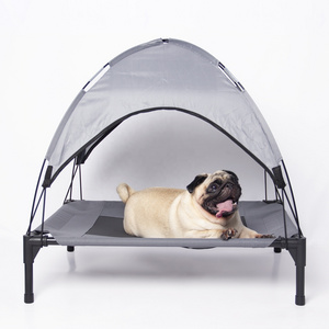 Factory Directly Supply Outdoor Dog Bed With Canopy Outdoor Travel Raised Portable Pet Bed Large