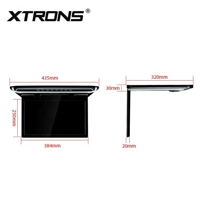 XTRONS 15.6 inch Full HD LCD Screen Ceiling Mount Lift Flip Down Car Monitor Support Digital TV Box car roof monitor