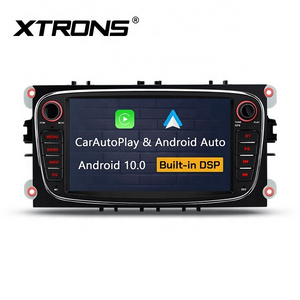 XTRONS 7 inch touch screen double din android 12 car radio for Ford FOCUS 2 with built-in Apple Car Play and Android Auto