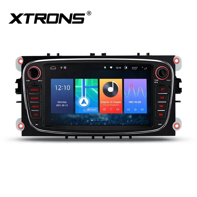 XTRONS 7 inch touch screen double din android 12 car radio for Ford FOCUS 2 with built-in Apple Car Play and Android Auto