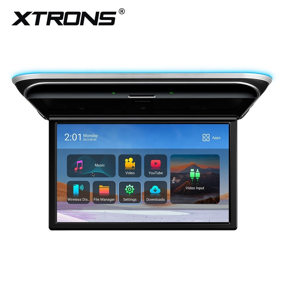 XTRONS 17.3 inch IPS Screen Android Flip Down Car Roof Monitor 8K Built in Speaker HD-MI Input Car TV For Alphard/Vellfire