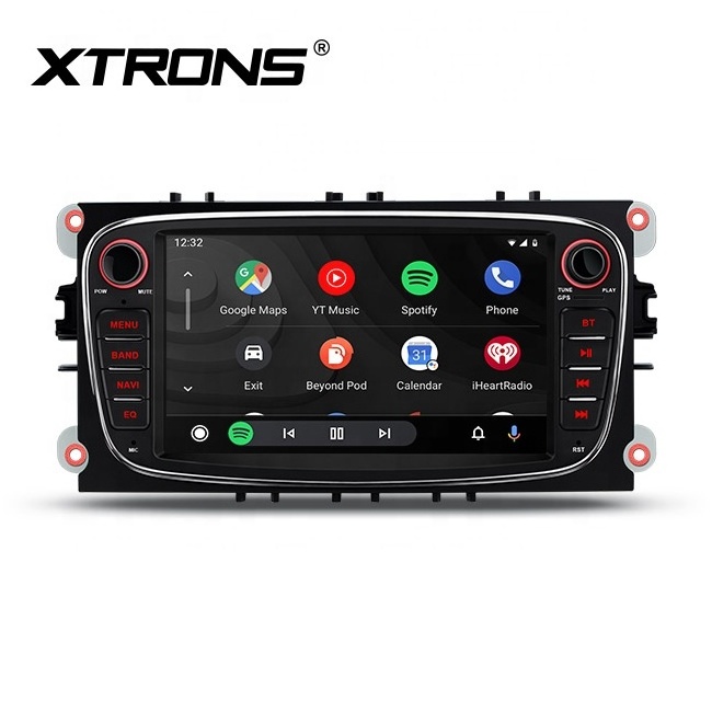 XTRONS 7 inch touch screen double din android 12 car radio for Ford FOCUS 2 with built-in Apple Car Play and Android Auto