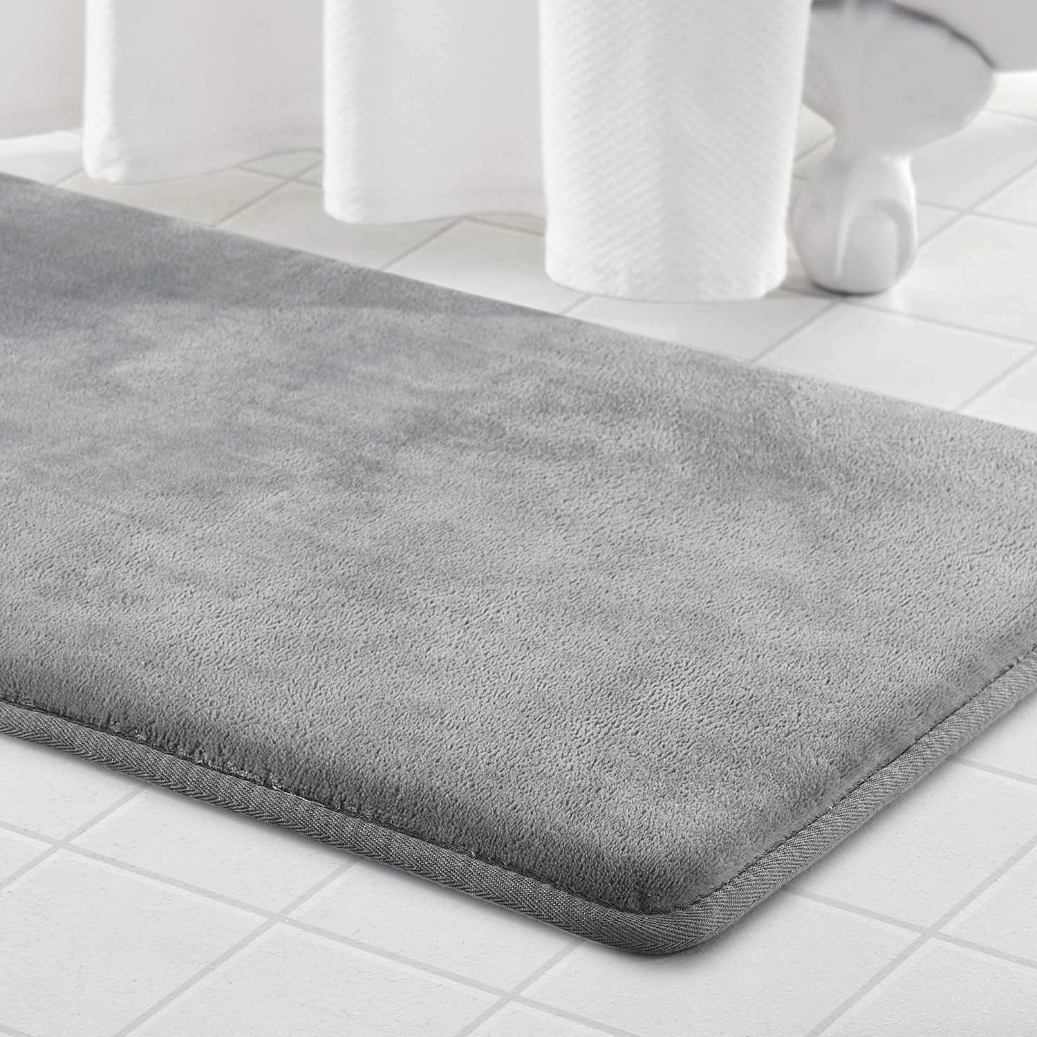 Antislip Bathroom Floor Bathtub Carpet Microfiber Memory Foam Bath Mat