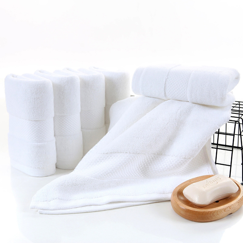 Luxury White Hotel Bathroom organic towels bath 100% cotton