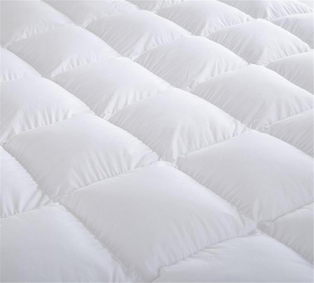 Luxury 100%Cotton Polyester Feather Hotel Bed Mattress Pad Topper