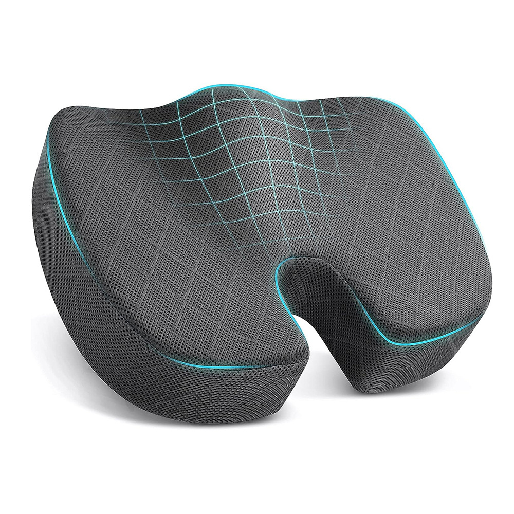 Chair Pad Memory Foam Coccyx Seat Cushion for Tailbone Pain Relief