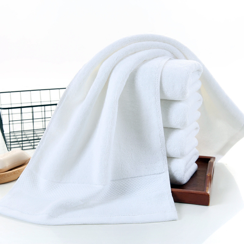 Luxury White Hotel Bathroom organic towels bath 100% cotton