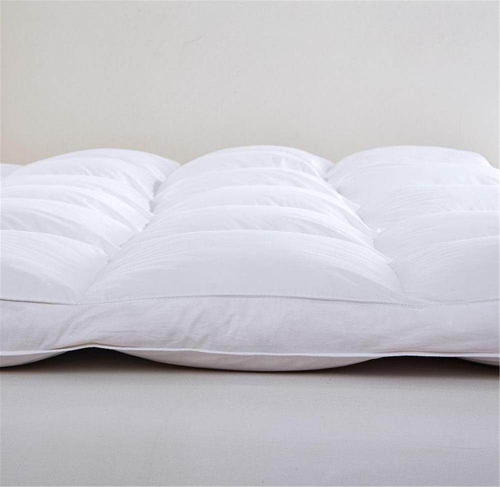 Luxury 100%Cotton Polyester Feather Hotel Bed Mattress Pad Topper