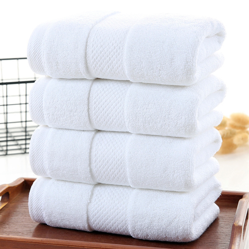 Luxury White Hotel Bathroom organic towels bath 100% cotton