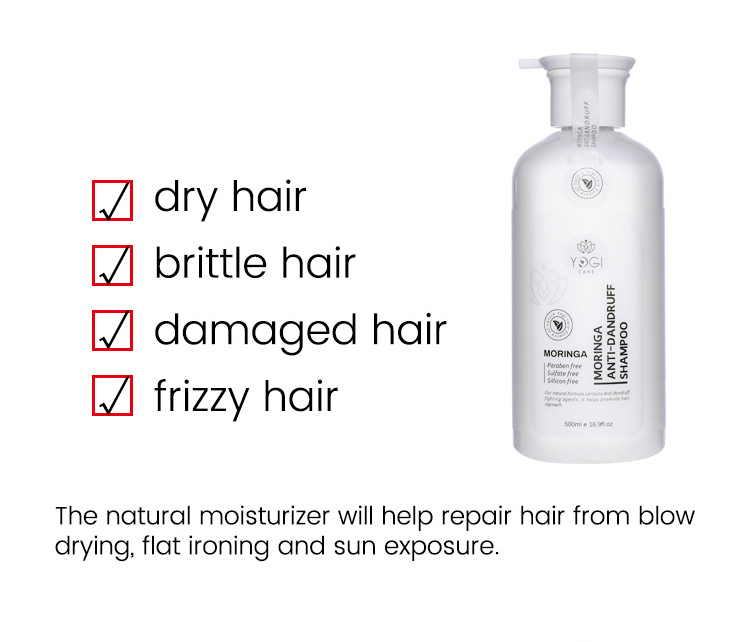 Professional Manufacturer hair shampoo and conditioner bulk shampoo dandruff shampoo with Moringa