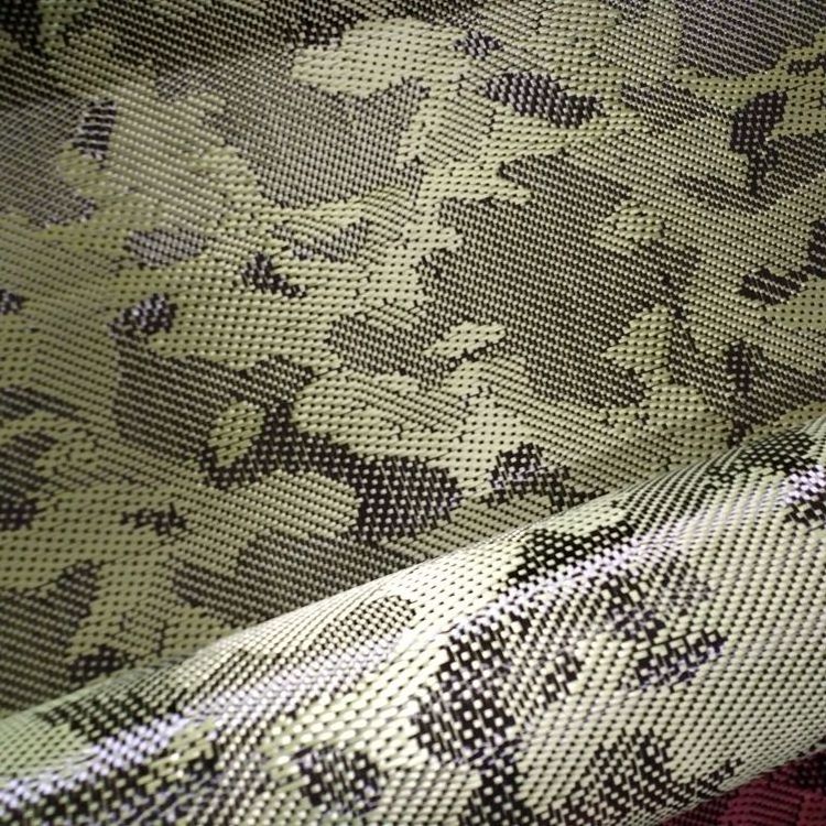 MU 3k Camouflage T300 Black Camo Aramid Hybrid Carbon Fiber Fabric Plain Twill Honeycomb Carbon Fiber Cloth