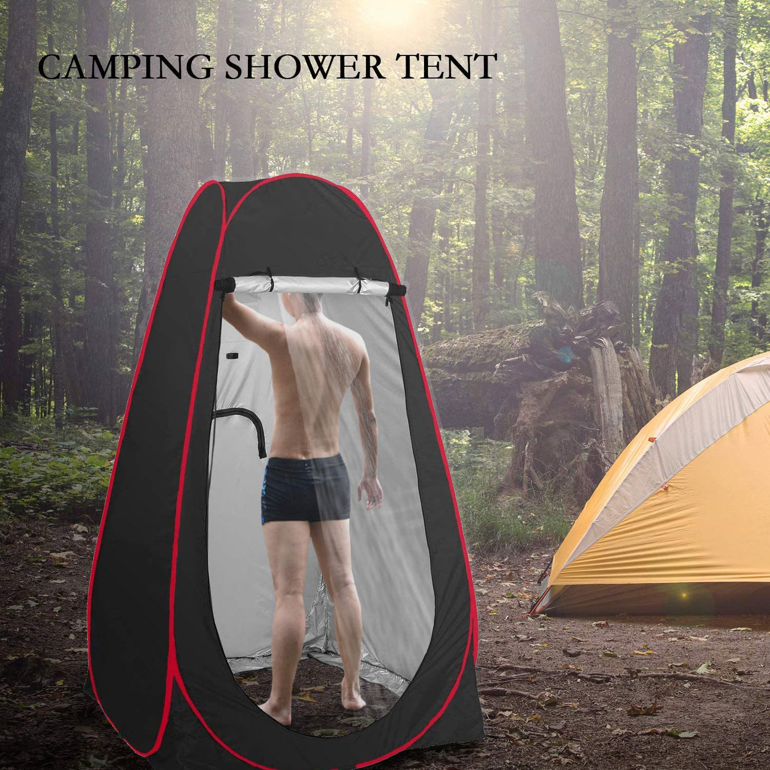 MU Portable Shower Tent Camping Shower Tent Changing Room With Carry Bag