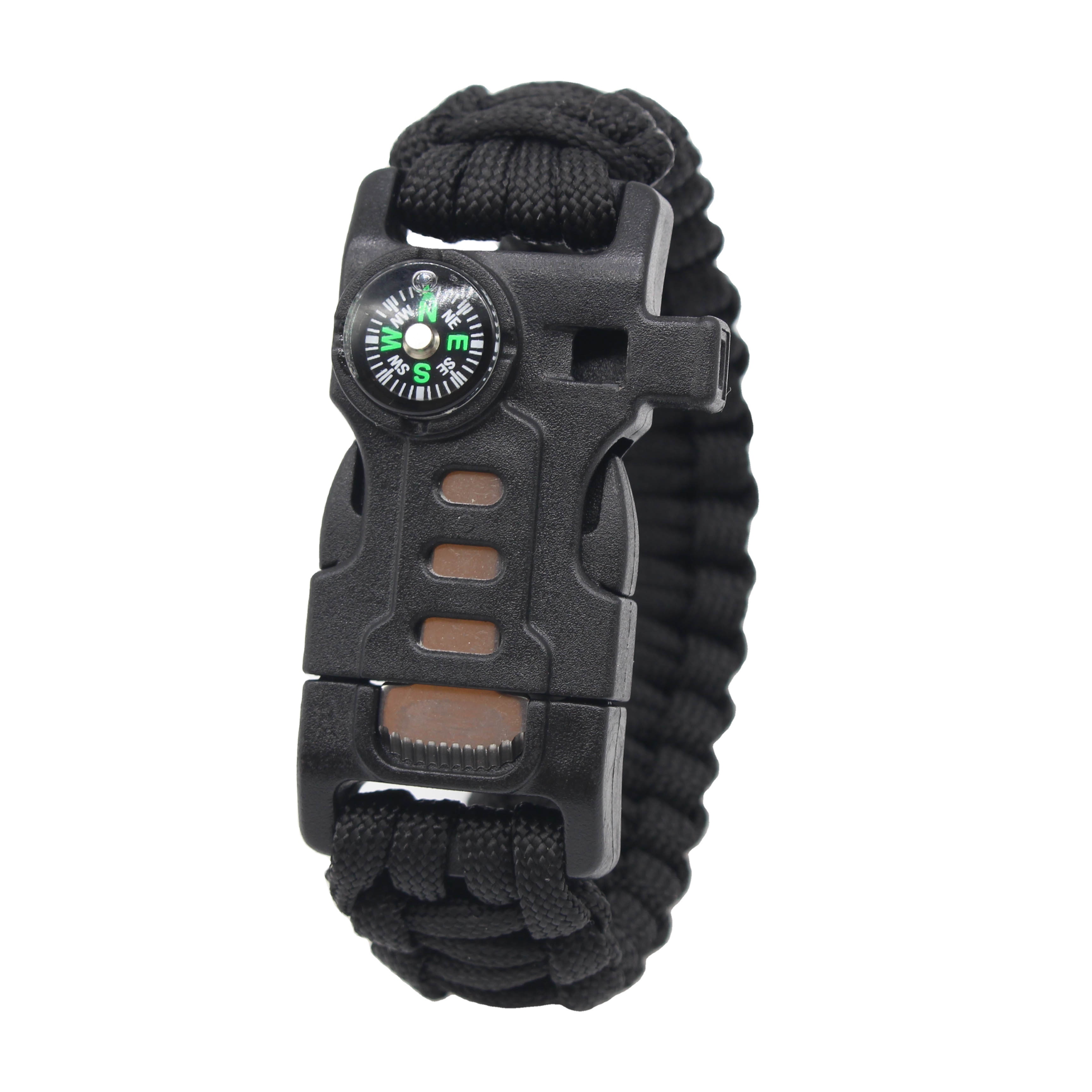 MU Paracord Bracelet Camping Gear Knife 550 Paracord Survival Bracelet Fire Starter Buckle