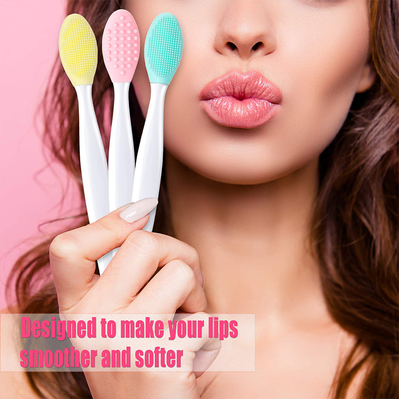 Lip Brush Tool Wholesale Double-Sided Silicone Exfoliating Lip Brush