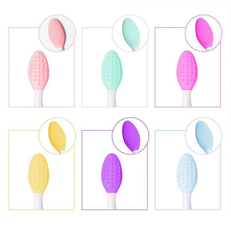 Lip Brush Tool Wholesale Double-Sided Silicone Exfoliating Lip Brush