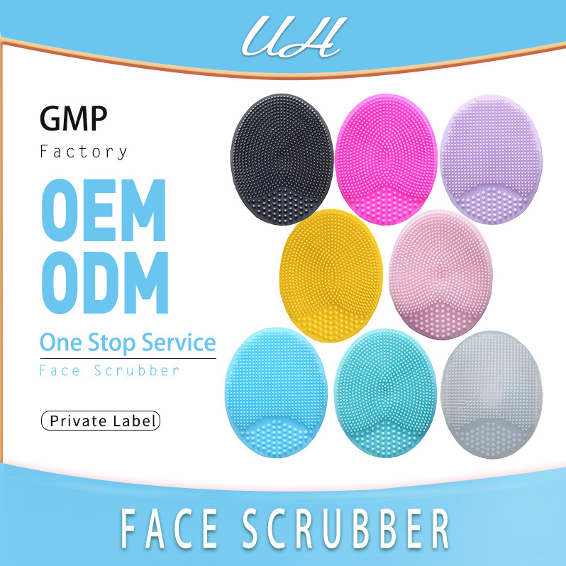 Silicone Face Scrubber Brush Face Exfoliator Blackhead Acne Pore Pad Cradle Cap Face Wash Brush For Deep Cleaning