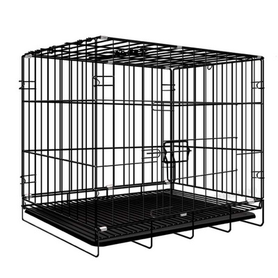 Heavy Duty Pet Cage Collapsible Dog Cat Rabbit Puppy Folding Crate Portable Folding Metal Wire Large Dog House Dog Crate