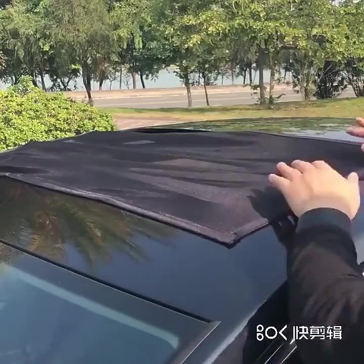 Quick Install UV Sun Protection Magnetic Car Sunroof Sun Shade Breathable Mesh Car roof Cover for Overnight Camping