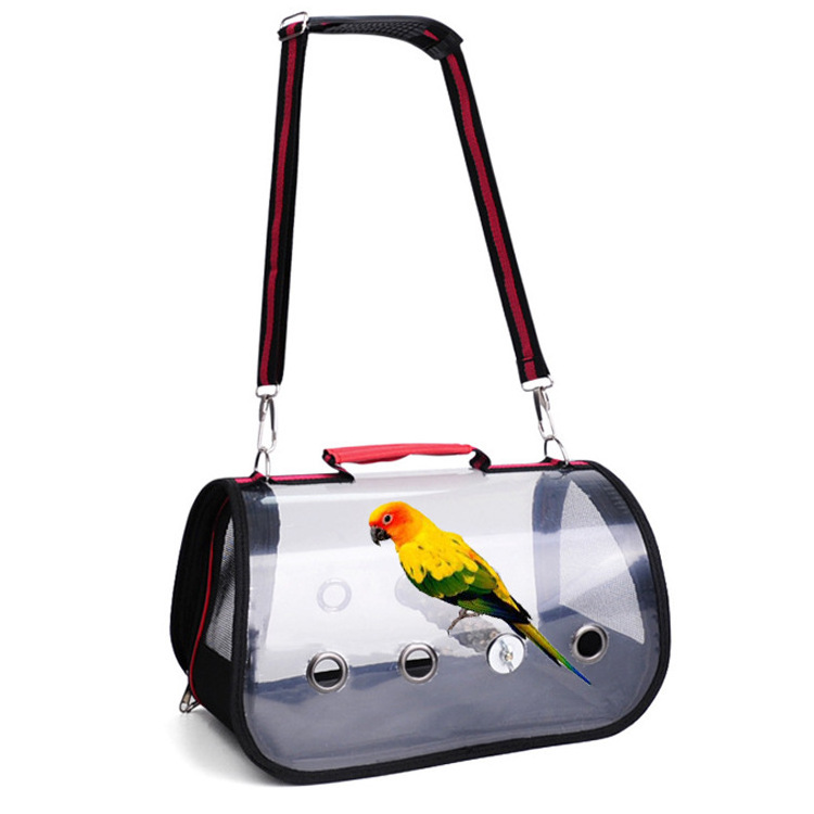 Bird Travel Bag Outdoor Bird Transport Cage Breathable Parrot Carrier Bag with Stand parrot travel bag