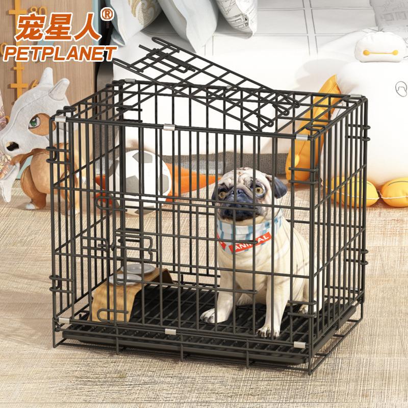 Heavy Duty Pet Cage Collapsible Dog Cat Rabbit Puppy Folding Crate Portable Folding Metal Wire Large Dog House Dog Crate