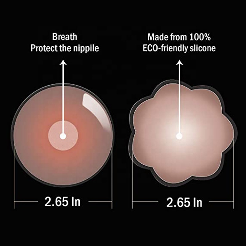 Factory Custom Shape Reusable Waterproof Boob Breast Pasties Women Nipple-cover Silicone Nipple Cover