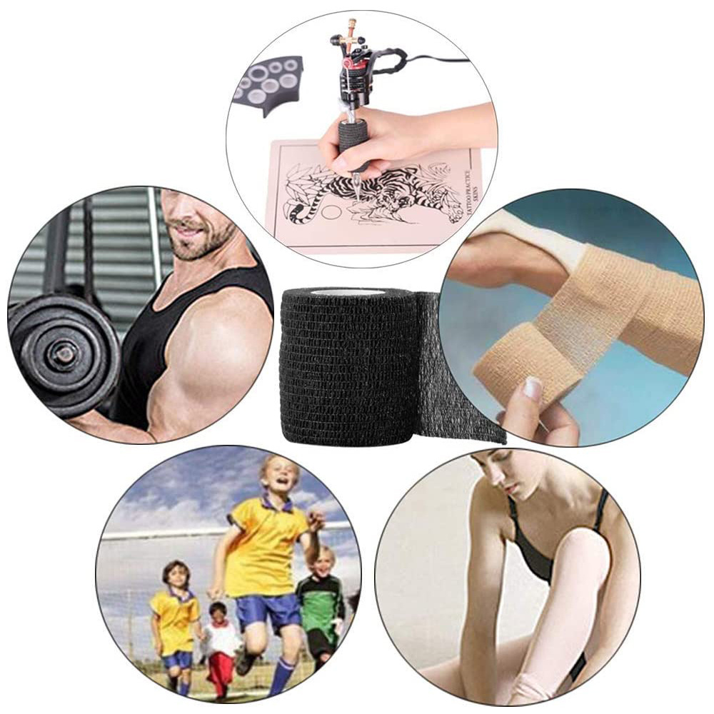 wholesale disposable Tattoo grip cover elastic self-adhesive bandage printing grip tape tattoo