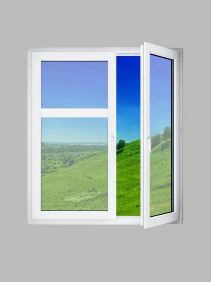 French Style Design Plastic UPVC Windows Double Glazed PVC Casement Window With Mosquito Net