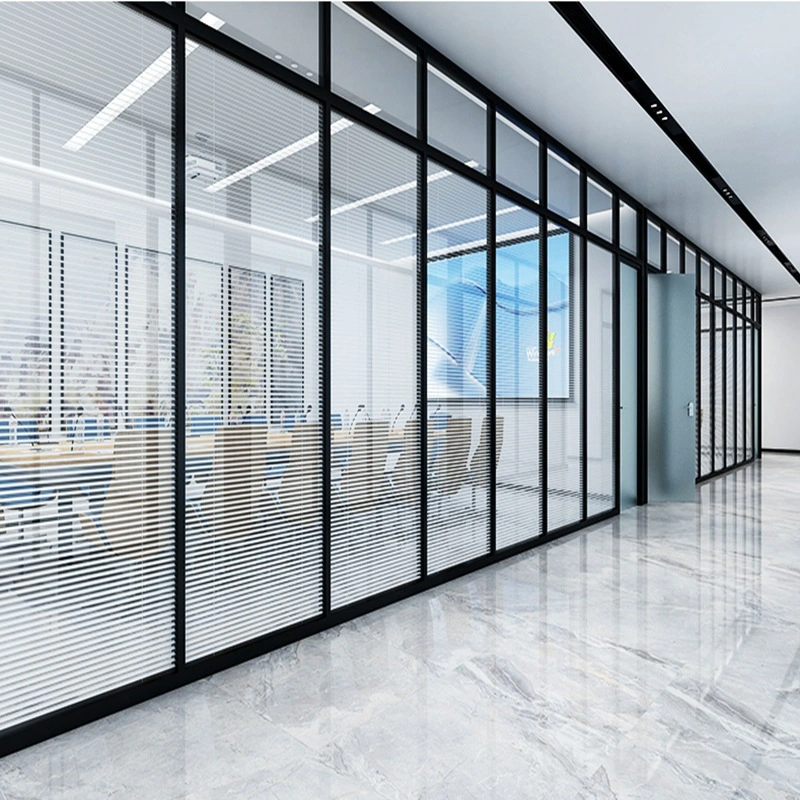 Latest Office Modular Glass Cubicle Clear Glass Partition Wall