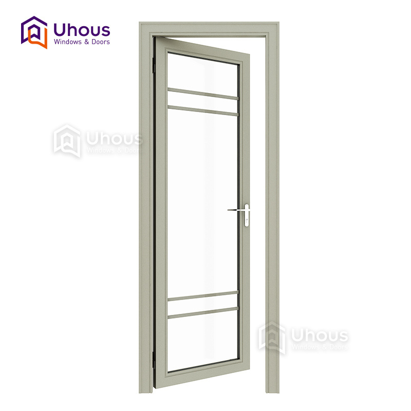 Modern Design waterproof casment door aluminum glass bathroom door  toilet door